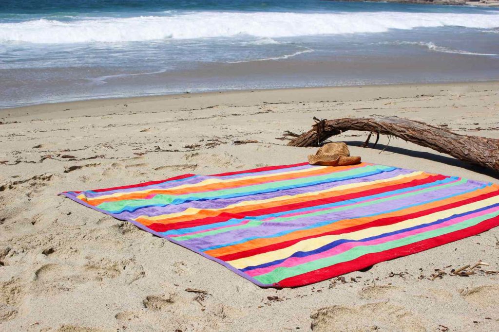towel on beach